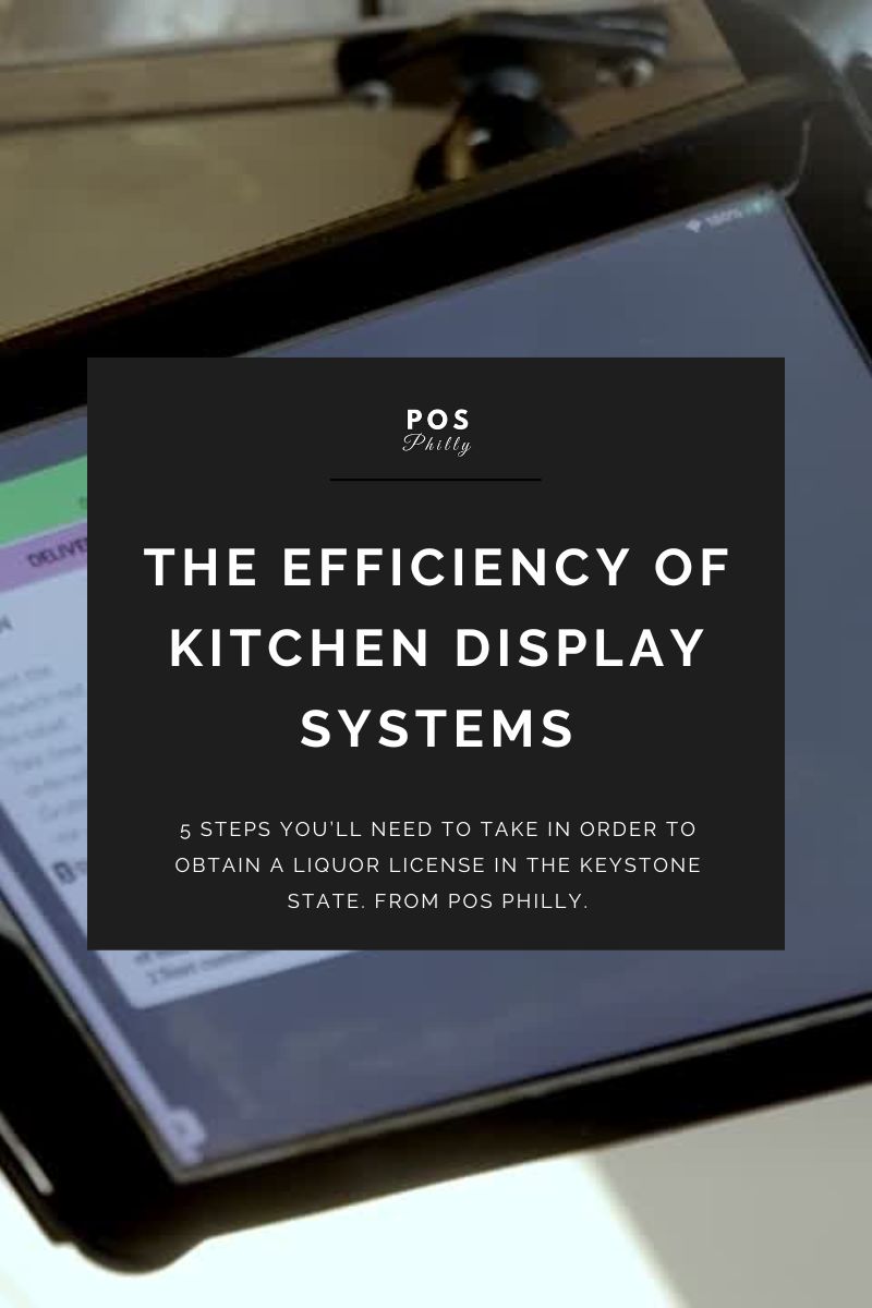 A SpotOn POS kitchen display system KDS in kitchen